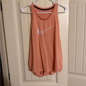 Nike Women’s Dri-Fit Tank Top Size Large Pink Racerback Athletic Workout Top